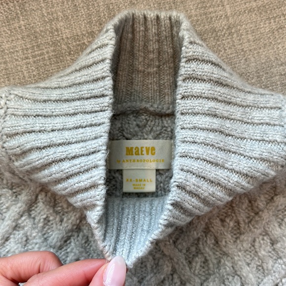 ANTHROPOLOGIE Maeve Twofer Short Sleeve Sweater | Grey Short Sleeve Sweater - Picture 7 of 7